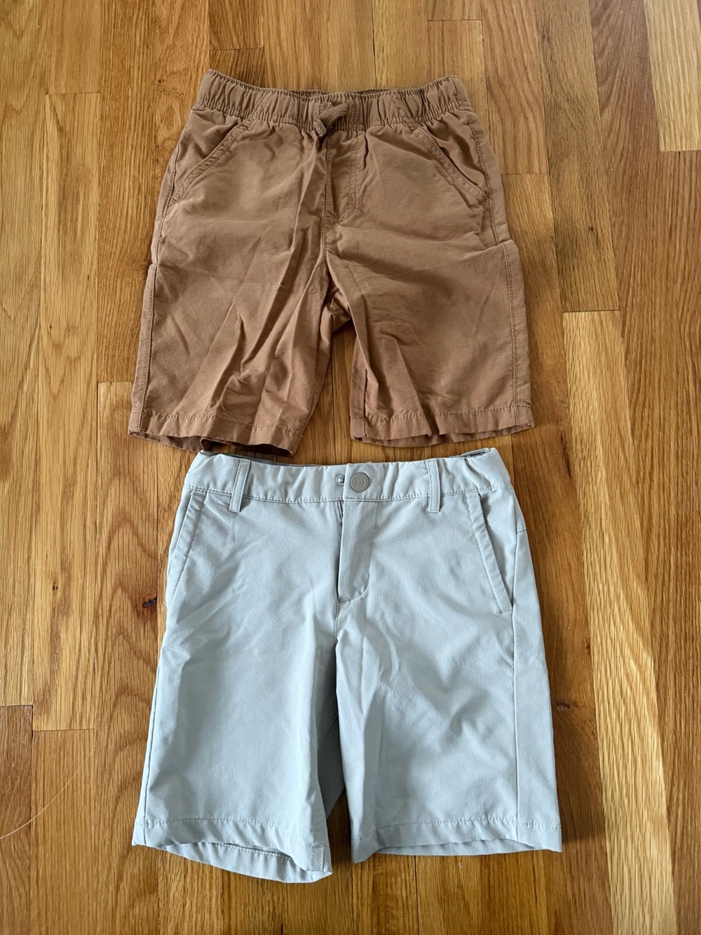 Two-Pack Boys' Shorts โ Brown and Light Beige/Khaki